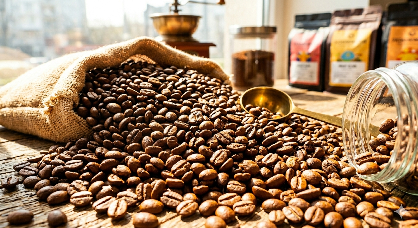 Menyeduh kopi di rumah